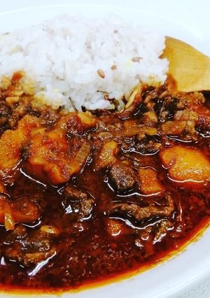 圧力鍋で時短スジ肉たっぷりスパイスカレー-レシピのメイン写真