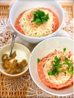 トマトと大根おろしのツナ冷やしそうめん-レシピのメイン写真