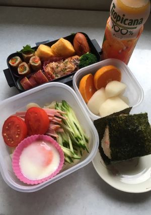 高校男子お弁当　1.8.29-レシピのメイン写真