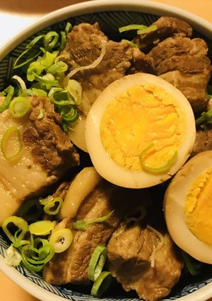 豚バラ肉の角煮丼-レシピのメイン写真