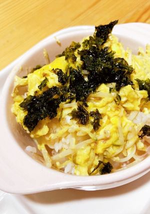 貧乏スピード飯！もやし卵丼-レシピのメイン写真