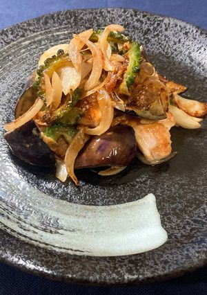ゴーヤとむね肉のオイスターマヨ炒め-レシピのメイン写真