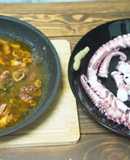 タコのアヒージョと茹で蛸の刺身