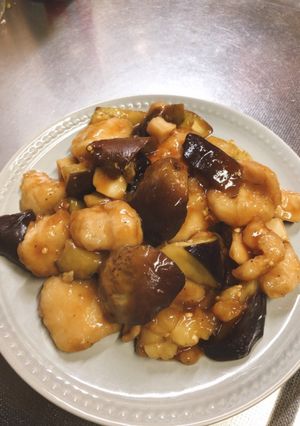 ナスとエリンギの黒酢鶏-レシピのメイン写真