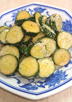 3分で簡単きゅうりに黒胡椒醤油マヨ和え-レシピのメイン写真