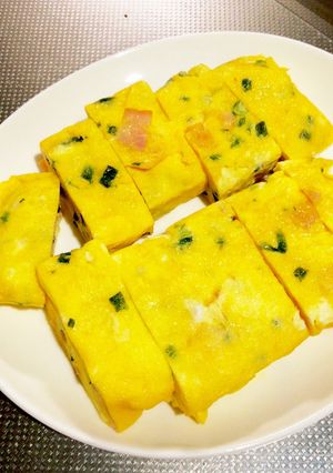 ハムねぎ卵焼き-レシピのメイン写真