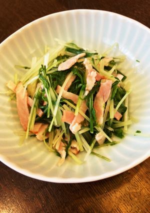 水菜とベーコンの煮浸し♪-レシピのメイン写真