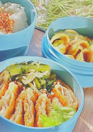 タロの弁当19 豚ばらスライスの豚カツ-レシピのメイン写真