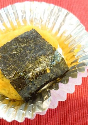 お弁当に☆煮物リメイクかぼちゃ海苔まき-レシピのメイン写真