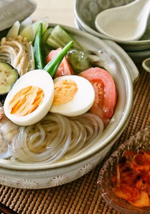 マロニー入り夏野菜冷やし鍋-レシピのメイン写真