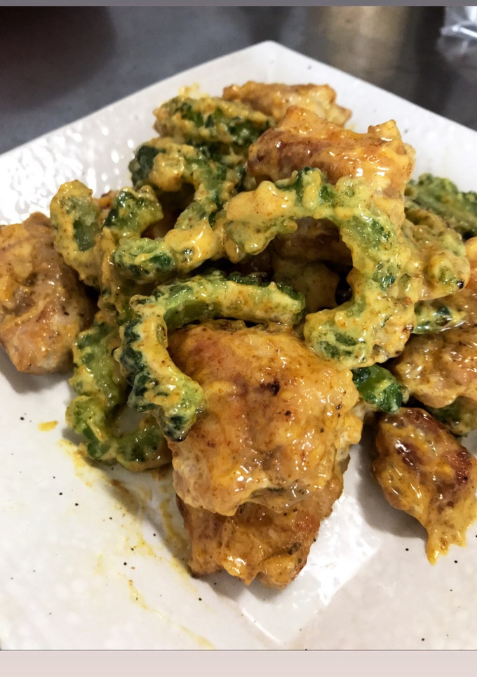 揚げ焼きで！鶏肉とゴーヤのカレーマヨ和え-レシピのメイン写真