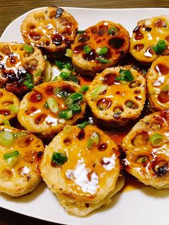 余った餃子の餡でレンコンはさみ焼き-レシピのメイン写真