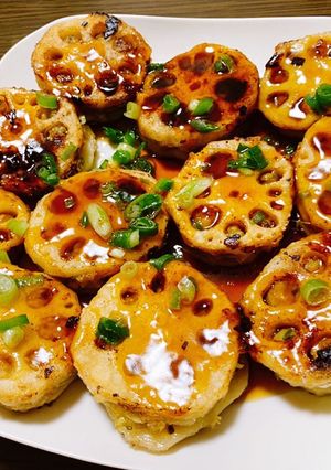 余った餃子の餡でレンコンはさみ焼き-レシピのメイン写真