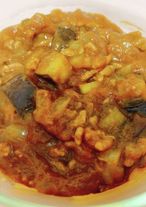 ナスのバターキーマカレー-レシピのメイン写真