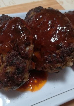 いつものハンバーグに茄子の皮！-レシピのメイン写真