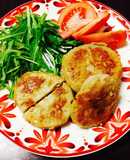 簡単☆れんこんとひき肉のはさみ焼き