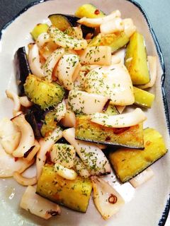 イカと茄子のさっぱり炒め-レシピのメイン写真