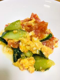 糀パウダー(中華)の夏野菜炒り卵-レシピのメイン写真
