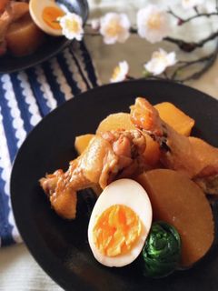 『圧力鍋で15分』鶏の手羽元と大根の煮物-レシピのメイン写真