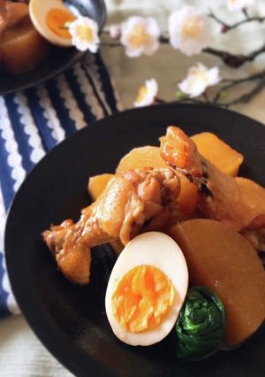 『圧力鍋で15分』鶏の手羽元と大根の煮物-レシピのメイン写真