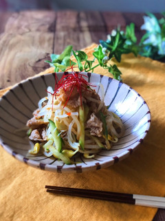 豚しゃぶと豆もやしのピリ辛ポン酢和え-レシピのメイン写真