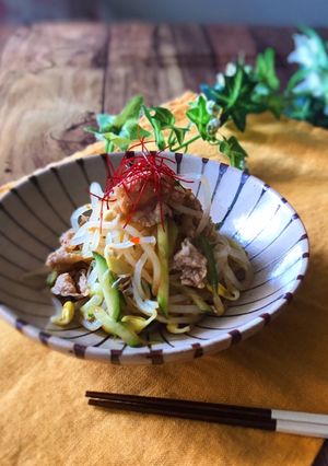 豚しゃぶと豆もやしのピリ辛ポン酢和え-レシピのメイン写真