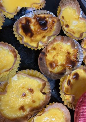 餃子の皮で作るエッグタルト☆-レシピのメイン写真