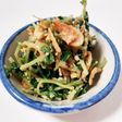 豆苗と小海老の卵炒め