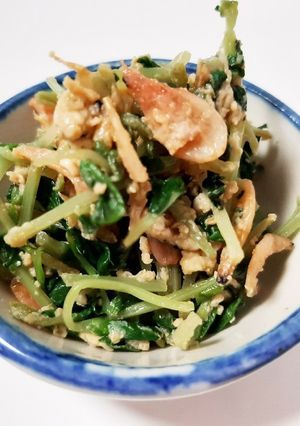 豆苗と小海老の卵炒め-レシピのメイン写真