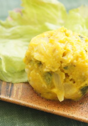 ほくほく♩かぼちゃの豆乳ごまサラダ-レシピのメイン写真