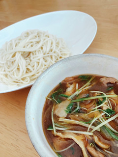 豚バラと水菜のつけそば(ひやむぎ)-レシピのメイン写真
