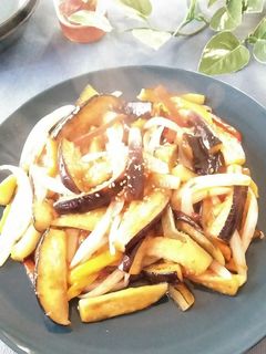 茄子のスイートチリソース炒め-レシピのメイン写真