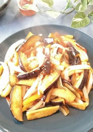 茄子のスイートチリソース炒め-レシピのメイン写真
