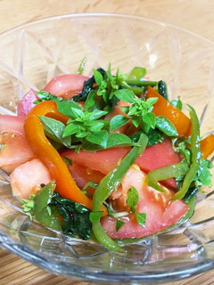 夏野菜とバジルのさっぱりサラダ-レシピのメイン写真