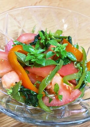 夏野菜とバジルのさっぱりサラダ-レシピのメイン写真