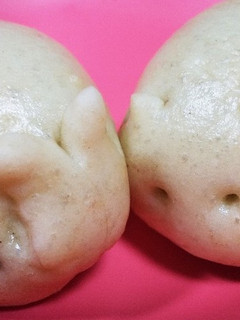 ウサギと猫型まんじゅう-レシピのメイン写真