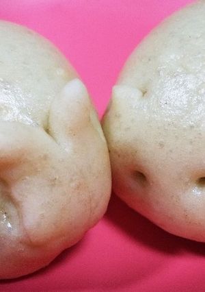ウサギと猫型まんじゅう-レシピのメイン写真