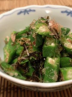 味付けは塩昆布だけ★オクラのおかか和え-レシピのメイン写真