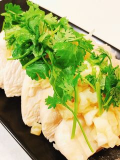 レンジで簡単♡柔らか蒸し鶏とねぎ塩だれ-レシピのメイン写真