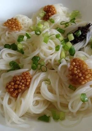 一口そうめんゴールデンマスタード食べ比べ-レシピのメイン写真