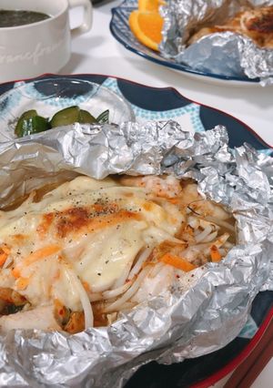鶏ももキムチ ホイル焼き-レシピのメイン写真
