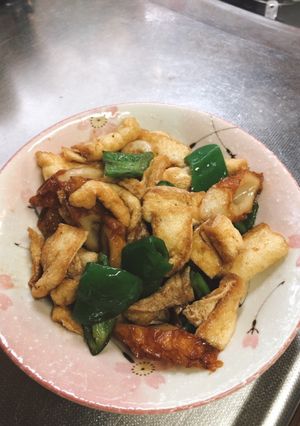 油揚げとちくわとピーマンのオイスター炒め-レシピのメイン写真