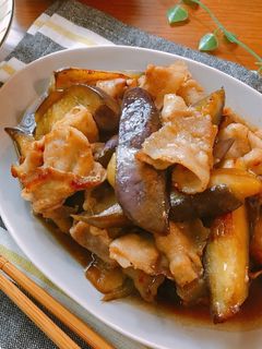 甘辛味でご飯が進む♡豚バラなす-レシピのメイン写真