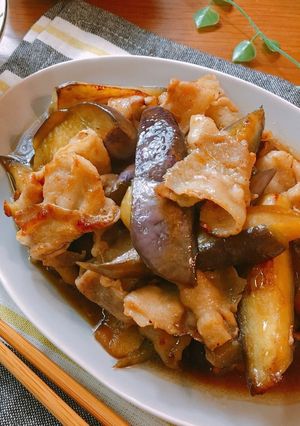 甘辛味でご飯が進む♡豚バラなす-レシピのメイン写真