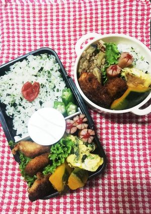 高校男子弁当♡チキンカツなす味噌8/31-レシピのメイン写真