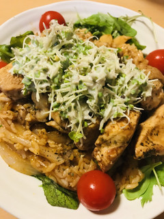 鶏肉のケチャップステーキ&チキンライス-レシピのメイン写真