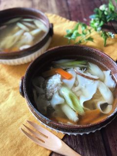 野菜たっぷり!スタミナワンタンスープ-レシピのメイン写真