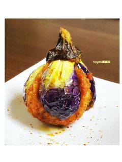 小茄子の肉団子はさみ揚げ-レシピのメイン写真