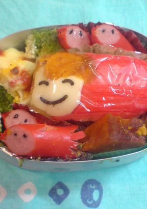 キャラ弁☆ポニョ弁当だよ~♪-レシピのメイン写真