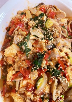 青じそトマトと豚肉の味噌炒め-レシピのメイン写真